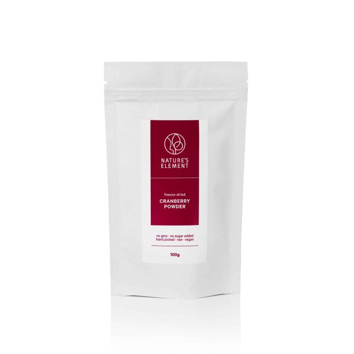 Liofilizuotų spanguolių milteliai 50g