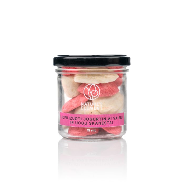 jogurtiniai_skanukai Liofilizuoti jogurtiniai vaisių ir uogų skanėstai