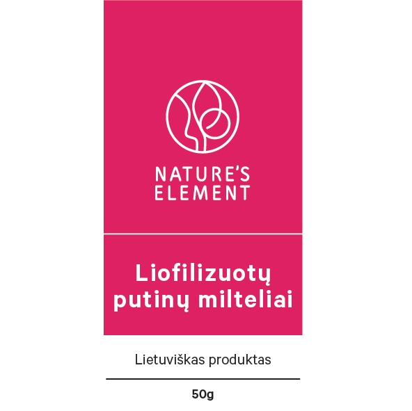 Liofilizuotu putinu milteliai